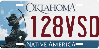 OK license plate 128VSD