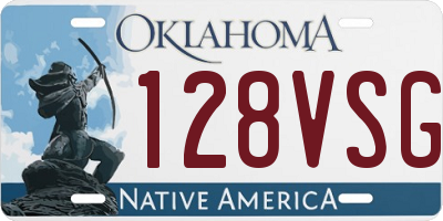 OK license plate 128VSG