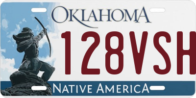 OK license plate 128VSH