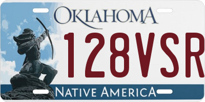OK license plate 128VSR