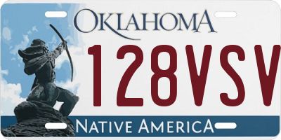 OK license plate 128VSV