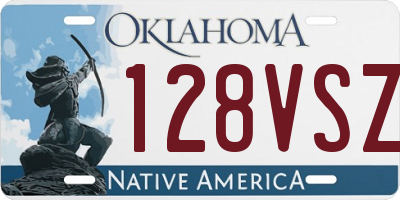 OK license plate 128VSZ