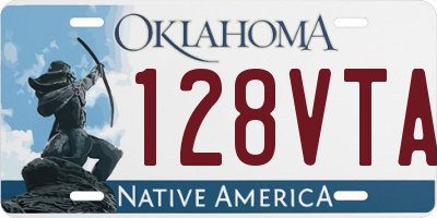 OK license plate 128VTA