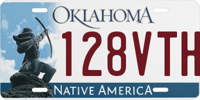 OK license plate 128VTH