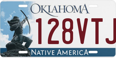 OK license plate 128VTJ