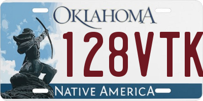 OK license plate 128VTK