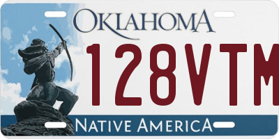 OK license plate 128VTM
