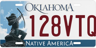 OK license plate 128VTQ