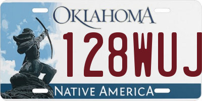 OK license plate 128WUJ