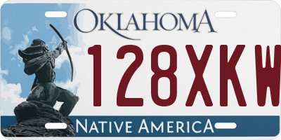 OK license plate 128XKW