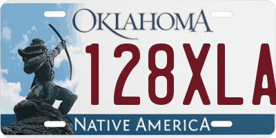 OK license plate 128XLA