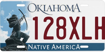 OK license plate 128XLH