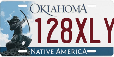 OK license plate 128XLY