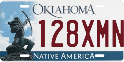 OK license plate 128XMN