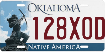 OK license plate 128XOD