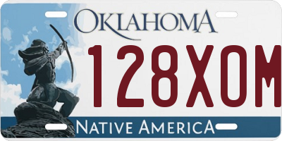 OK license plate 128XOM