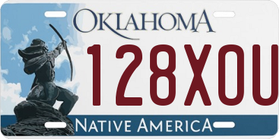 OK license plate 128XOU