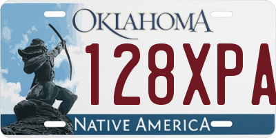 OK license plate 128XPA