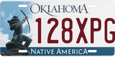 OK license plate 128XPG