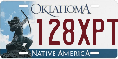 OK license plate 128XPT