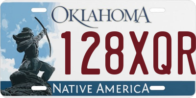 OK license plate 128XQR