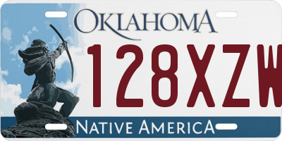 OK license plate 128XZW