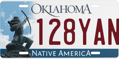 OK license plate 128YAN