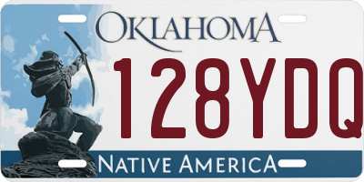 OK license plate 128YDQ