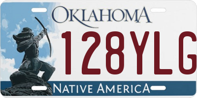 OK license plate 128YLG