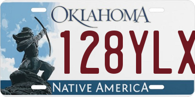 OK license plate 128YLX