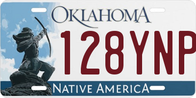 OK license plate 128YNP