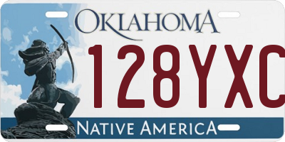 OK license plate 128YXC