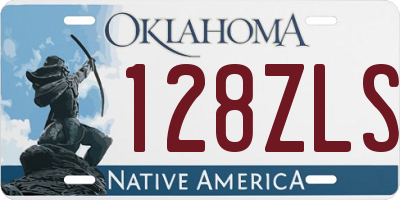 OK license plate 128ZLS