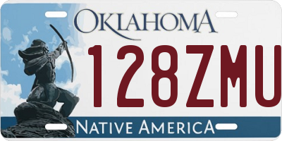 OK license plate 128ZMU