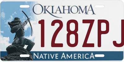 OK license plate 128ZPJ