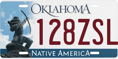 OK license plate 128ZSL