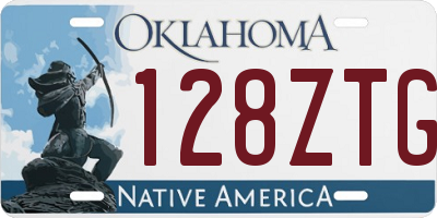 OK license plate 128ZTG