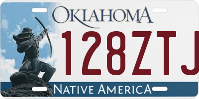OK license plate 128ZTJ