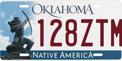 OK license plate 128ZTM