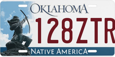 OK license plate 128ZTR