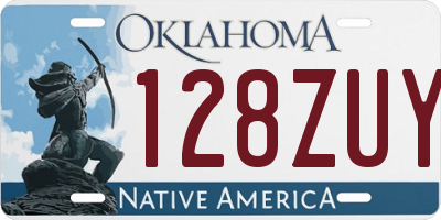 OK license plate 128ZUY