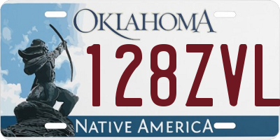 OK license plate 128ZVL