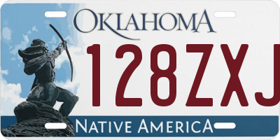 OK license plate 128ZXJ