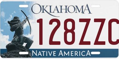 OK license plate 128ZZC