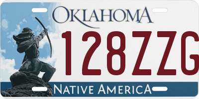 OK license plate 128ZZG