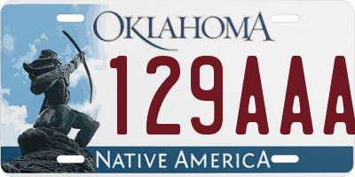 OK license plate 129AAA
