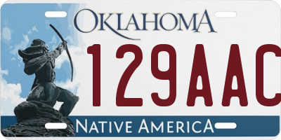 OK license plate 129AAC