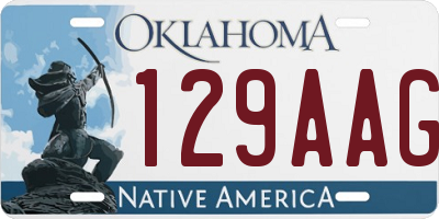 OK license plate 129AAG