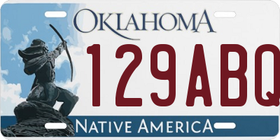 OK license plate 129ABQ