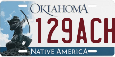 OK license plate 129ACH